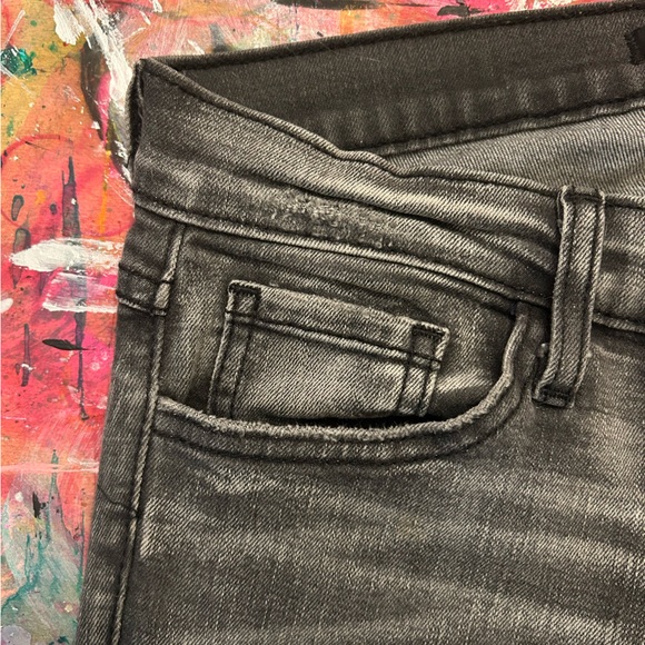 Flying Monkey Grey Distressed-Wash Skinny Jeans - Size 26 - Picture 7 of 11